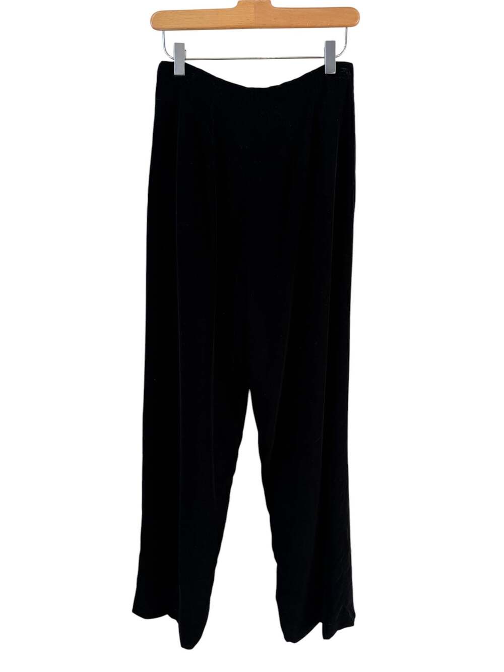 Talbots Classic High Waisted Straight Leg Velvet Pants Black 6
